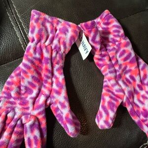 Old Navy Pink and Purple Fleece Mittens